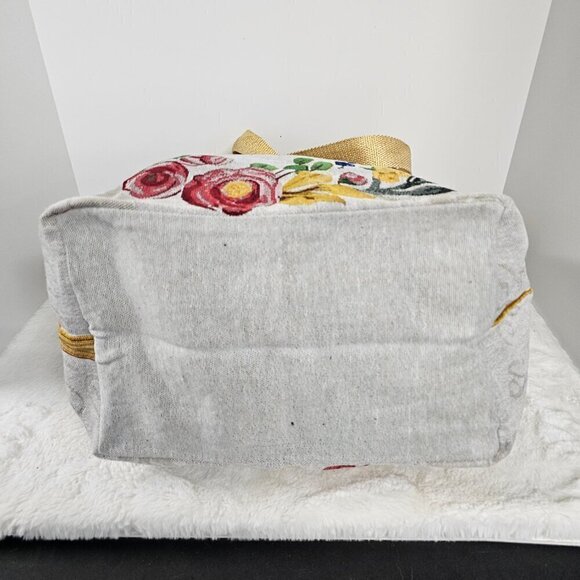 NWT Mabelle  Gray Floral Scripture Tapestry Tote Oversized - Picture 6 of 10
